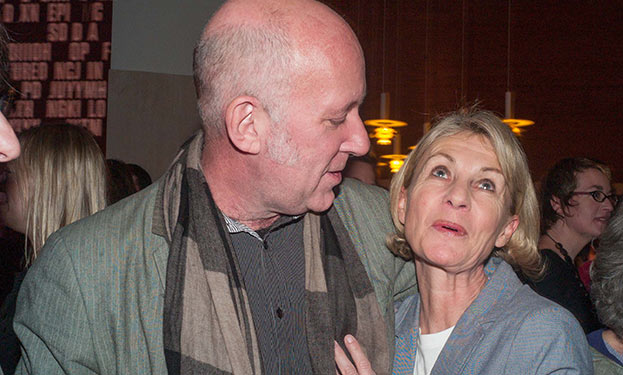 Bloomsbury publisher Michael Fishwick, author Kate Mosse