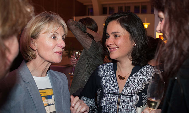 Kate Mosse, author and Kamila Shamsie, author and academician